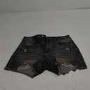 Womens Mid-High Waisted Ripped Denim Jean Shorts Cutoff Stretchy Summer Hot Short Pants, Medium