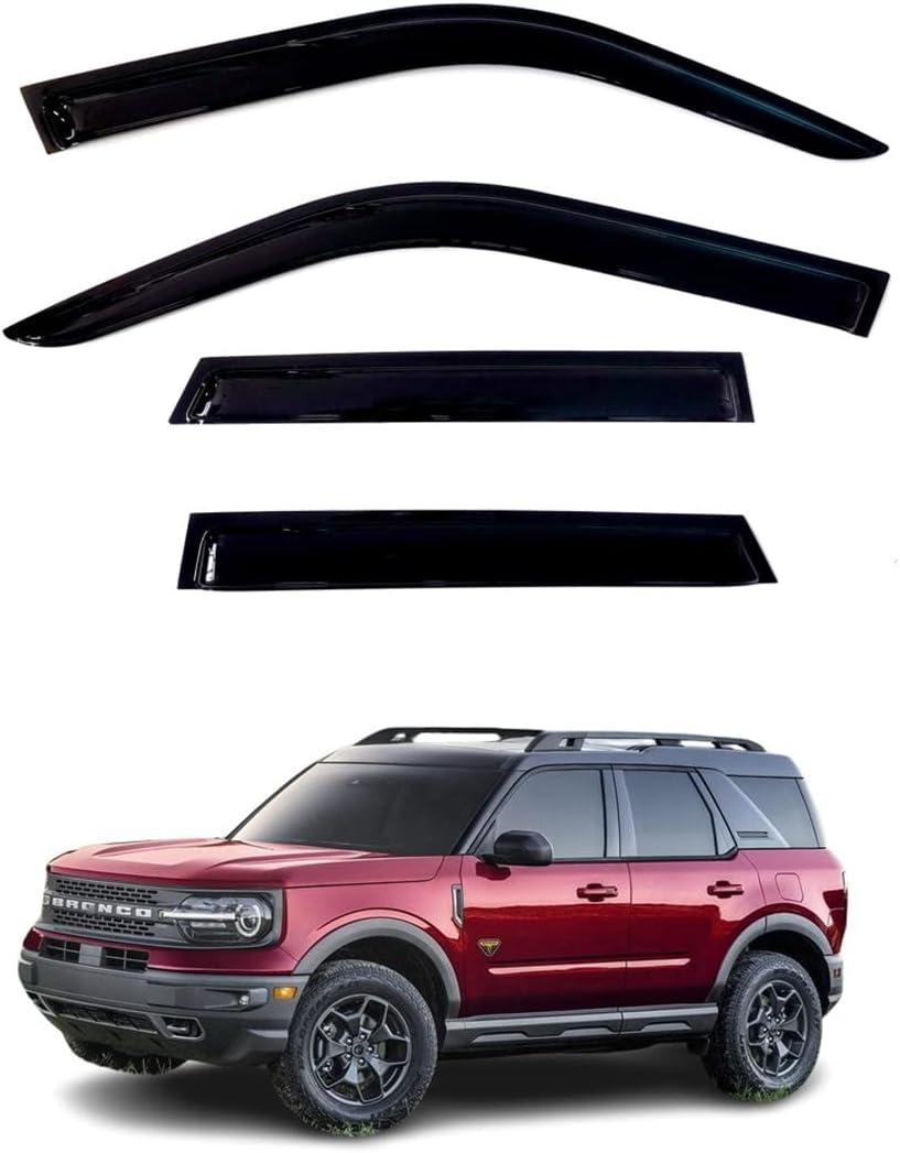 Window Visors Rain Guards Deflectors Fits Ford Bronco Sport 2021-2023