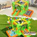 Inflatable Bounce House, Indoor Outdoor Blow up Bouncy House Bouncer Castle with Splash Pool, Bouncer, Blow up Jump Bouncy Castle Water Park for Teens Backyard Party, Green 15 x 15 x 16 inches
