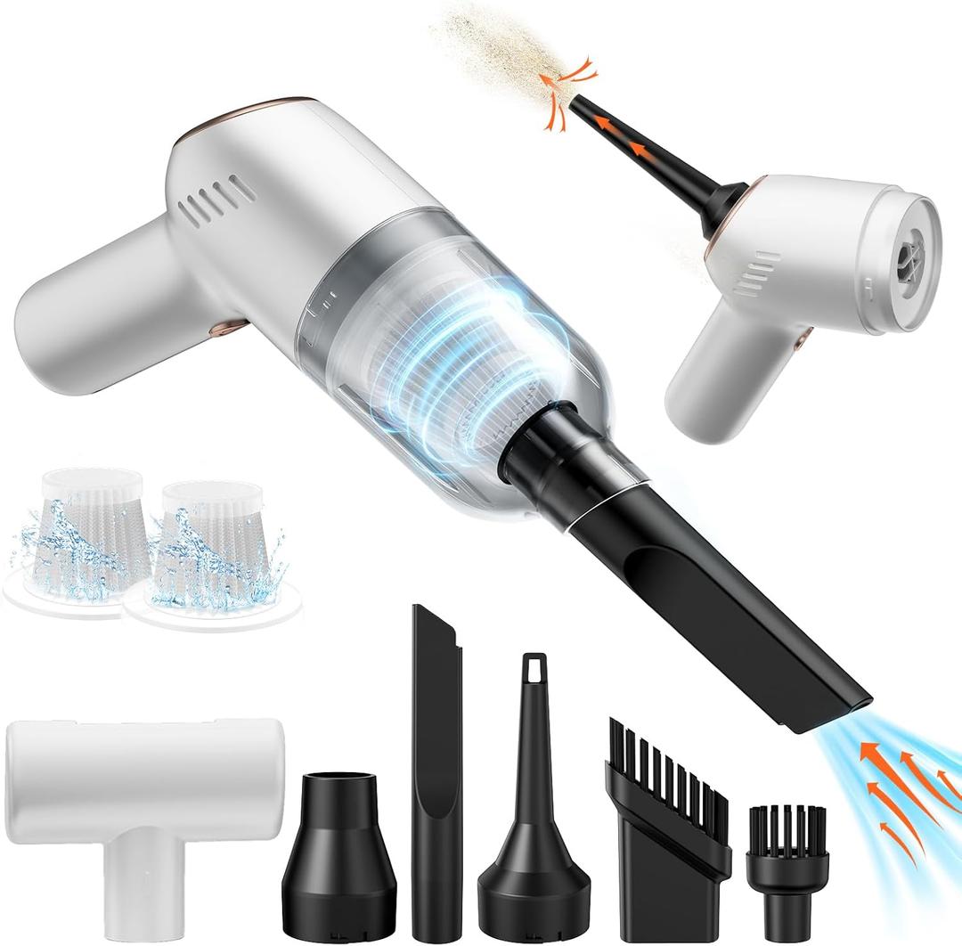 APPS2Car 3 in 1 Car Vacuum, 13000PA Cordless Handheld Cleaner with Type-C Charging, 2 HEPA Filters, Portable for-Car, Kitchen, House, Pet Hair