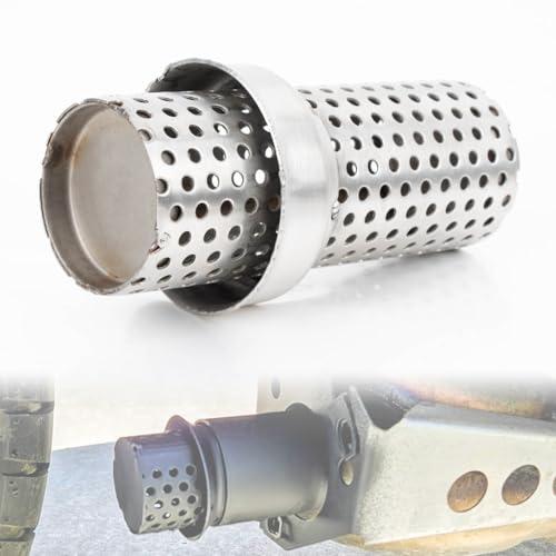 Motorcycle Exhaust Muffler - PSLER 51MM Universal Exhaust Silencer Removable Noise Eliminator Compatible with Most Motorcycles