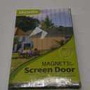Magnetic Screen Door -Fit for Door Size:32x80 Inch, Hands Free Mesh Partition, Heavy Duty Screen Door Mesh Curtain Keeps Bugs Out, Frame Hook & Loop, Pet and Kid Friendly, Itself Size 34x82 (Polyester-Black)