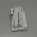 8FT Flat Plug Extension Cord with 3 Outlet Power Strip,Ultra Thin Outlet Concealer with Outlet Covers Baby Proofing,Flat Face Outlet Extender for Home,Bedroom,Kitchen with ETL Listed,White