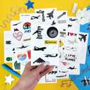 2 x BulbaCraft 100Pcs Aviation Stickers and Decals, Pilot Stickers for Laptop, Airplane Decals, Aviation Gifts, Airplane Party Decorations, Gifts for Women & Men