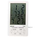 Indoor Outdoor Thermometer Hygrometer Room Humidity Test Meter with Desk-top Placing or Wall Hanging Two Ways of Placement Digital Temperature Monitor Gauge with External Sensor (Model TH95) (White)