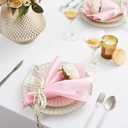 KKJIAF 50 Pack Light Pink Square Satin Napkins 17x17 Inch Soft Smooth Cloth NapkinsSilky Table Napkin for Wedding Banquet Party Decoration