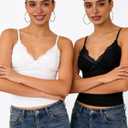 Spaghetti Strap Camisole for Women Y2K Sleeveless Top, Slim Bralette Going Out Summer Tank, Small