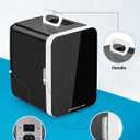 Antarctic Star Compact Mini Fridge, 10L Portable Small Refrigerator, 2.6 Gal Mini Fridge with AC/DC Adapters, Small Cosmetics Cooler for Beverage, Food, Makeup, Bedroom, Office, Dorm, Black