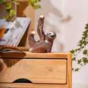 2 x Goody Products Magnetic Key Holder, Cute Magnetic Lazy Sloth Statue Keychain Securely Keep Keys and Metal Objects in Place | Best for Home, Living Room & Apartment Decor