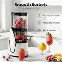 EanOruus Juicer Machines, 3-in-1 Cold Press Juicer with 6.5" Extra Large Chute, 100oz Large Capacity, AC Motor, Makes Juice, Nut Milk & Sorbet, Bright White