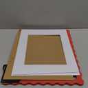 11x14 Wavy Picture Frame with Mat for 8x10, Real Glass and Wooden Frame - Tabletop or Wall Hanging Photo Frame(1 Pack, Red)