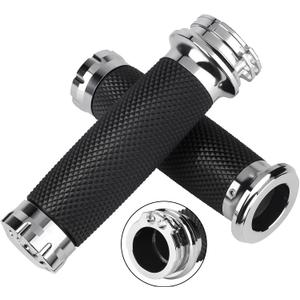 1 Inch/25mm Handlebar Grips Motorcycle Throttle Grip Universal for Harley Davidson Dyna Sportster 883 1200 Road King Electra Glide Softail Touring
