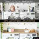 Nedura Washer Dryer Countertop w/Anti-Vibration Pads & Curved Edge Rails, Premium Bamboo Laundry Countertop, Washer Dryer Topper, Laundry Room Organization, Laundry Room Accessory - Driftwood