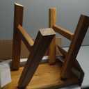 Sturdy Step Stool Footstool Solid Wooden 11 inch for Kids Adults Plant Stand Plant Stand Fishing Stool (Natural), Small