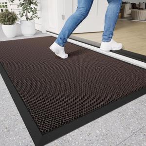 Front Door Mat, 60"x36" Heavy Duty 3D Mesh Indoor Outdoor Doormat