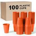 orange curved cups,100 count