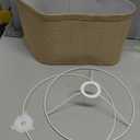 PATIKIL Drum Lamp Shades for Table Lamps 12"x12"x8" Linen Lampshade Easy Assembly Lamp Shade with E27 to E26/E14 Adapters for Floor Lamps Bedside Lamps Pendant Lights, Beige (1.65" Spider)