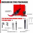 T13 3D Action Figure Set (Assembly Completed),Dummy Robot Titan 13 Action Figures,3D Printed Toys Multi-Jointed Movable (Black/Red)