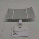 MELANNCO White Tri Fold LED Vanity Mirror, 3 Magnifications and Dimmable LED Lights, Lighted Makeup Mirror, Touch Control