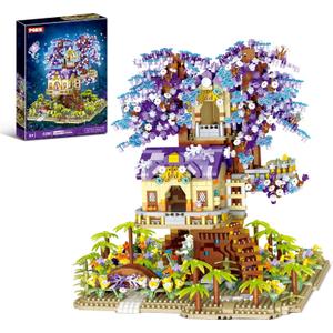 Tree House Building Set,3049 Pcs Friendship TreeHouse Street View Building Kit,STEM Creative Forest House Micro Blocks Toys,Forest Style Model Kit,Christmas Birthday Gifts for Adults,Girls 8-14+