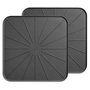 Weathertech 8A16SQCSTBK Black Plant Mats/Coasters 16" Square