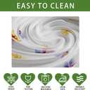 XCHI Watercolor Colorful Wildflowers Spring Tablecloth Square Summer Table Cloth Washable Table Covers for Indoor Dining Home Party Decorations 60x60 Inch