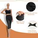 High Waisted Leggings for Women - No See Through Tummy Control Cycling Workout Yoga Pants with Pockets Reg & Plus (Black)