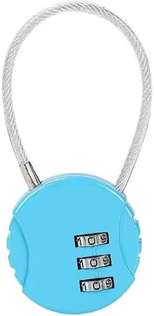 3Digit Password Combination Padlock Suitcase Luggage Metal Code Lock Coded Keyed Theft Locks Drawer Lock Hardware 4 Pcs (Color : Pink, Blue, Black, Red)