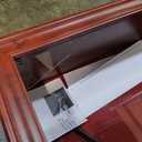 LARGE Acoustic Guitar Display Case Cabinet, Fit most Guitars, with Lock, Mahogany Finish