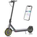 Electric Scooter - 8.5" Solid Tires, 350W Motor, Up to 19 MPH and 21-23 Miles Long-Range Portable Foldable Commuting Scooter for Adults with Double Braking System and App