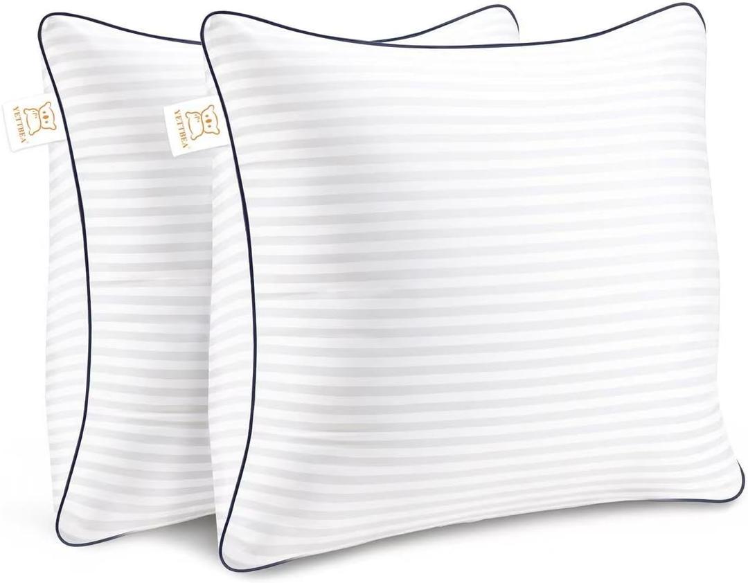 Throw Pillows Insert, 18'' x 18'' Set of 2, Decorative for Couch, Sofa or Bed with Premium Down Alternative Filled, White