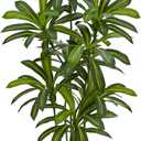 UPBUD Artificial Dracaena Tree, 6FT Tall Fake Plant, Faux Yucca Floor Plant | Fake Dracaena Tree with White Planter, Artificial Tropical Silk Plants For Outdoor Indoor House Living Room Office Decor