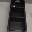 S'mores Kit Station With 5 Extendable Marshmallow Roasting Sticks, Farmhouse Caddy With Handles, Wood Maker Box, Camping Bonfire Accessories for Fire Pit Outdoor (Black)