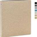 Vienrose Binder 1 Inch Round Rings with Linen Fabric Cover, Fits 8.5 x 11 Inch Paper, Durable Organizer for School, Office, Home, Recipes, Khaki