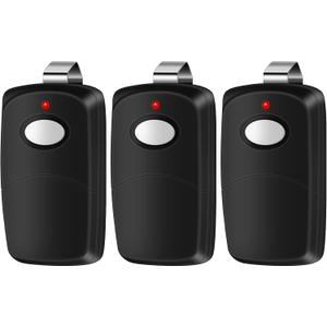 Kingdder 3 Pieces Garage Door Remote Compatible for Multicode 300mhz 10 Dip Switch 3089 3060 3070 Gate Opener Remote Multicode Gate Opener with Keychain (Black)