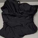 Holipick Women's One Piece Swim Dress High Neck Swimsuit Tummy Control Halter Modest Skirt Bathing Suits Long Swimdress 18W, Black