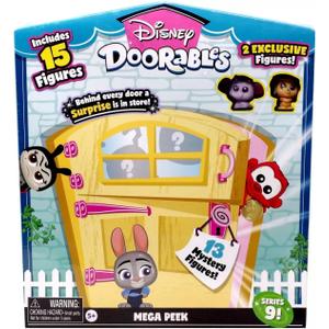 Just Play Disney Doorables Mystery Pack, 15 Pieces, Series 9, 2 Exclusive Figures, Varies