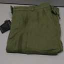 Lepunuo Women's High Waisted Cargo Pants Travel Y2K Streetwear Baggy Stretchy Pants with 6 Pockets Drawstring Ankle Cuffs (Large, Army Green)