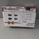 Homemate Heated Blanket Electric Throw - 50"x60" Heating Blanket Throw 1/2/4/6/8 Hours Auto-Off 10 Heat Levels Over-Heat Protection Soft Flannel Sherpa Heater ETL Certification (Light Grey (Striped))