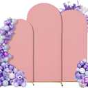 3-Piece Arch Cover Bundle  7.2FT, 6.6FT & 6FT Stretch Spandex Backdrop Set  Wedding, Birthday & Photo Booth Arch Covers for Every Event (Light pink)