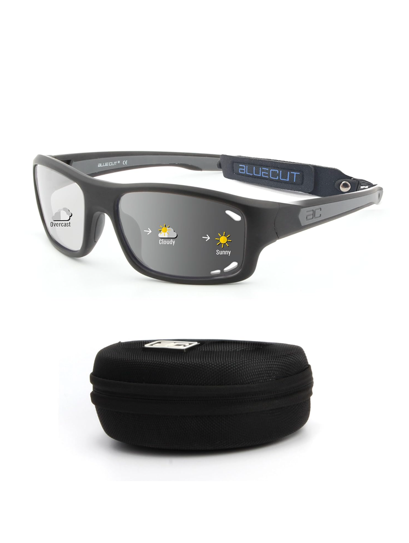 BLUE CUT Sports Protection Goggles, Photochromic Lenses Safety Glasses for Basketball, Pickleball Indoor Outdoor Sports