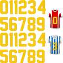 Zonon 22 Pieces Iron on Numbers T Shirt Heat Transfer 0 to 9 Jersey Numbers for Team Uniform Sports(Yellow,8 Inch)
