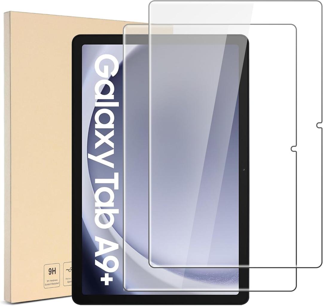 8 x CoBak 2 Pack Screen Protector for Samsung Galaxy Tab A9 Plus 10.9 Inch 2023, Tempered Glass with HD Clarity,Scratch Resistance and Bubble-Free Installation - Straight Edges