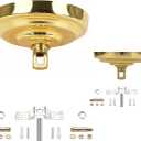 Sangle Soppfy Vingage Canopy Kit and Pendant Light Fixture Chain for Chandelier or Swag Light Fixtures,Maximum Weight of 60 Pounds, 6 feet,Heavy Duty,5 Inches Diameter (Pure Gold - 2 Set)