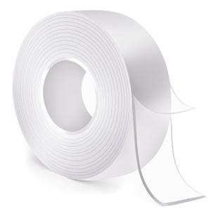 Nano Double Sided Tape Heavy Duty - 9.8ft Removable Clear Mounting Tape for Walls, Carpet, Rug & DIY  Strong Two Sided Adhesive Tape  No Residue, Washable, Traceless