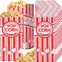 500 Pieces Paper Popcorn Bags, 1 oz Bags Individual Servings for Machine Maker Cart Supplies, Small Mini Pop Corn Bag Bulk Carnival Party