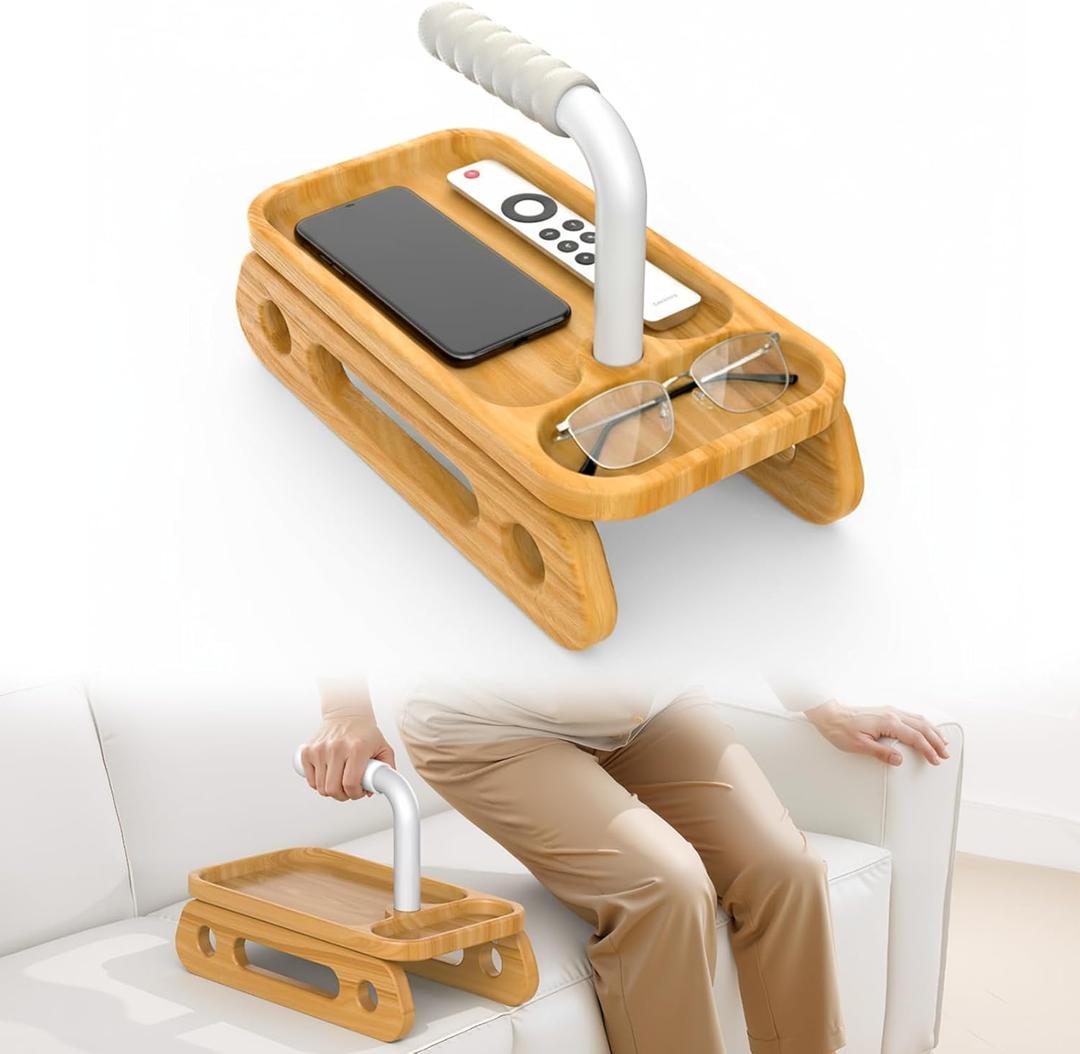 Portable Couch Standing Aid with Organizer Tray, 350 lbs Support Mobility Helper for Seniors, Sofa Lift Assist Handle for Wide Sofas  No Installation, Easy to Store