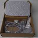 Veken Wide Rain Shower Head with Handheld, High Pressure Rainfall Showerhead Combo with Arm for Bathroom Accessories, Home Decor, Detachable Dual Shower with Multi Modes Handheld Spray, Silver Chrome (Standard Flow(2.5GPM))