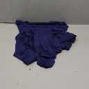 DB MOON Women Casual Long Sleeve Dresses Empire Waist Knee Length Loose Dress with Pockets S Navy