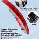 Rear Bumper Tail Light Lamp w/Bulbs & Harness Compatible with 2009-2017 Audi Q5 & 2014-2017 Audi Q5S Rear Bumper Reflector Lower Tail Light Replaces # 8R0945096 8R0945096B (Right Passenger Side)